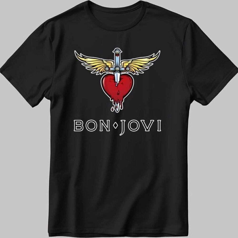 Bon Jovi Tour 2025 Logo Rock Band Concert Music Fan Graphic Gift T-Shirt .